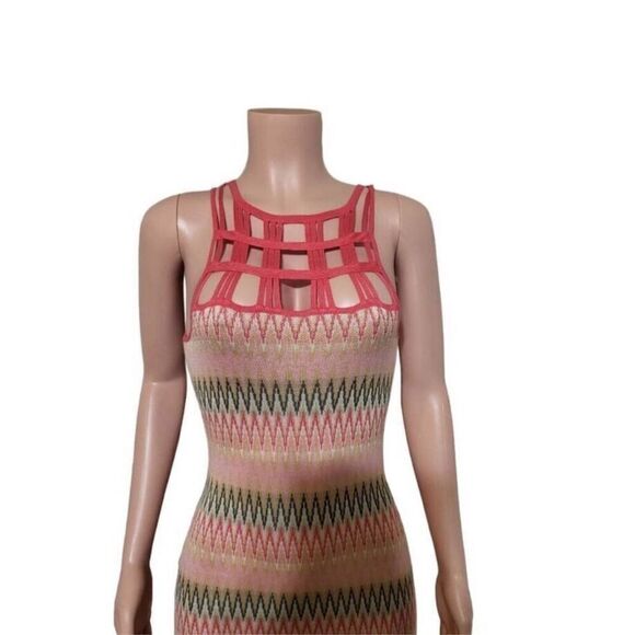 Women's Chevron sleeveless multi-color maxi dress S - Picture 6 of 9